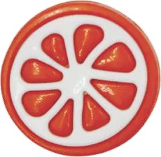 Botao KR 6148 Laranja C/25UN 111/Branco